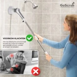 GoScrub® Elektrische Schoonmaakborstel – Elektrische Schrobber - Schrobborstel – Voor Badkamer Of Keuken – Schrobber Met Steel – Luiwagen – Polijstmachine - Poetsmachine Met 10 Opzetstukken 20 GoScrub® Elektrische Schoonmaakborstel – Elektrische Schrobber - Schrobborstel – Voor Badkamer Of Keuken – Schrobber Met Steel – Luiwagen – Polijstmachine - Poetsmachine Met 10 Opzetstukken -Huishoudelijke Benodigdheden 1200x1200 1374