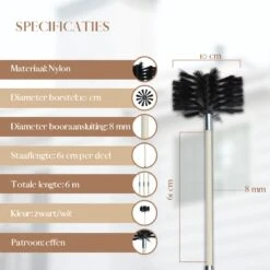 Waay Lifestyle Schoorsteenveegset - Schoorsteenborstel 6 Meter - Schoorsteenreiniger - Schrobborstels - Schoorsteenveger - Flexibele Steel - Geschikt Voor Boormachine - Wit 15 Waay Lifestyle Schoorsteenveegset - Schoorsteenborstel 6 Meter - Schoorsteenreiniger - Schrobborstels - Schoorsteenveger - Flexibele Steel - Geschikt Voor Boormachine - Wit -Huishoudelijke Benodigdheden 1200x1200 1420