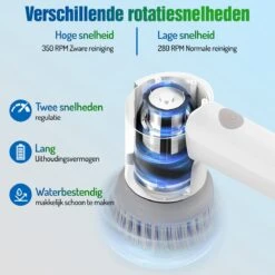 Elektrische Schoonmaakborstel - Schrobborstel - Handborstel - Schuurborstel - Schrobber - Badkamer - Toilet - Keuken -Huishoudelijke Benodigdheden 1200x1200 1438