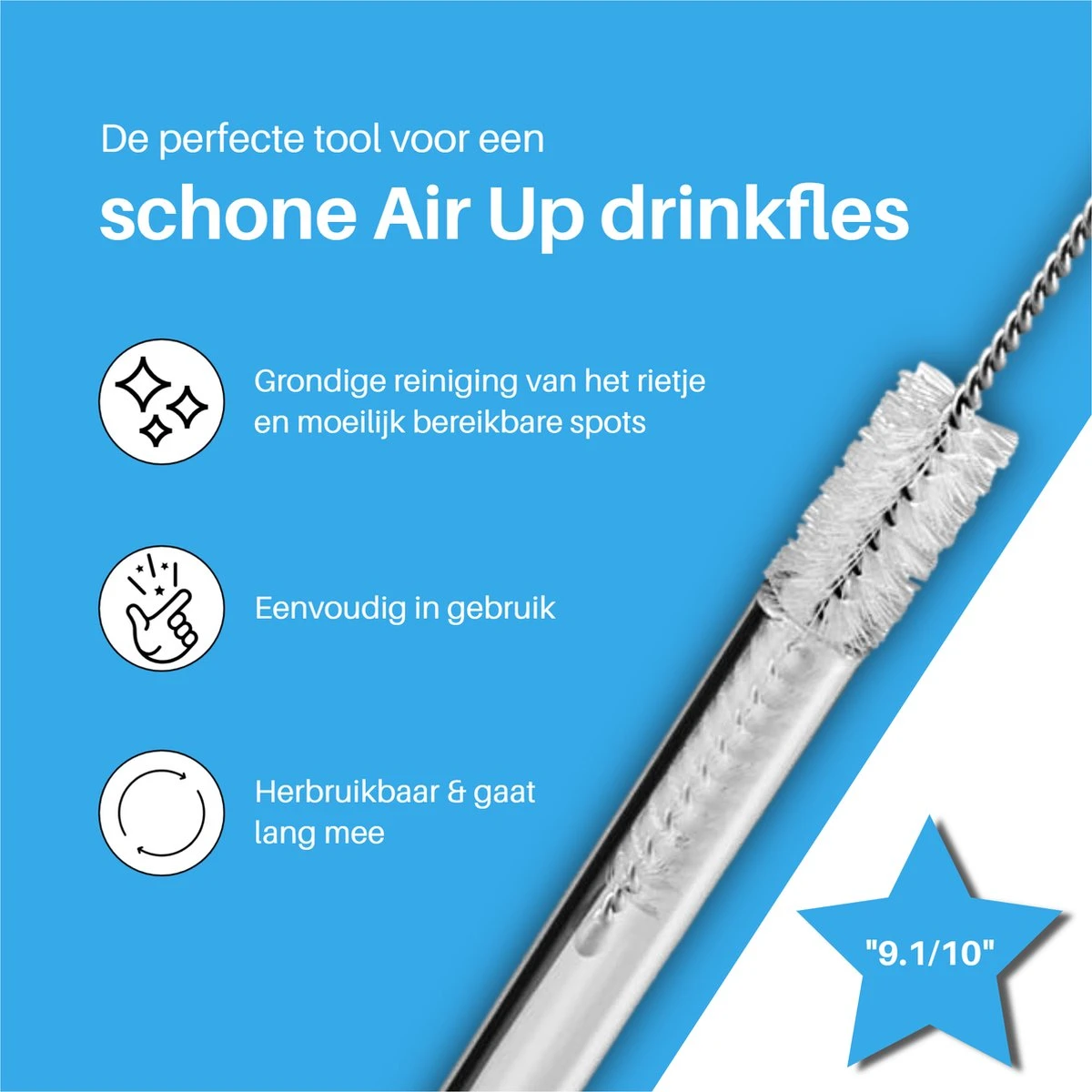 Kalaa Herbruikbare Schoonmaakborsteltjes - 3 Stuks - Reinigingsborsteltjes Geschikt Voor Air Up Drinkfles Starterskit - Rietjes Borstel - Schoonmaakborstel Rietjes 2 Kalaa Herbruikbare Schoonmaakborsteltjes - 3 Stuks - Reinigingsborsteltjes Geschikt Voor Air Up Drinkfles Starterskit - Rietjes Borstel - Schoonmaakborstel Rietjes - Afbeelding 2