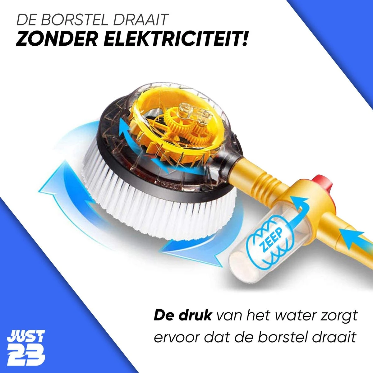 JUST23 Telescopische Autowasborstel – Schrobber Met Steel – Velgenborstel - Autowasset Met Zeep - Roterende Schoonmaakborstel - Multifunctionele Wasborstel 9 JUST23 Telescopische Autowasborstel – Schrobber Met Steel – Velgenborstel - Autowasset Met Zeep - Roterende Schoonmaakborstel - Multifunctionele Wasborstel - Afbeelding 9