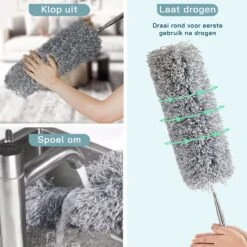 ForDig Telescopische Plumeau Microvezel - Duster Met Telescoopsteel Uitschuifbaar Tot 250 Cm - Wasbaar - 360 Graden Draaibaar 10 ForDig Telescopische Plumeau Microvezel - Duster Met Telescoopsteel Uitschuifbaar Tot 250 Cm - Wasbaar - 360 Graden Draaibaar -Huishoudelijke Benodigdheden 1200x1200 1477