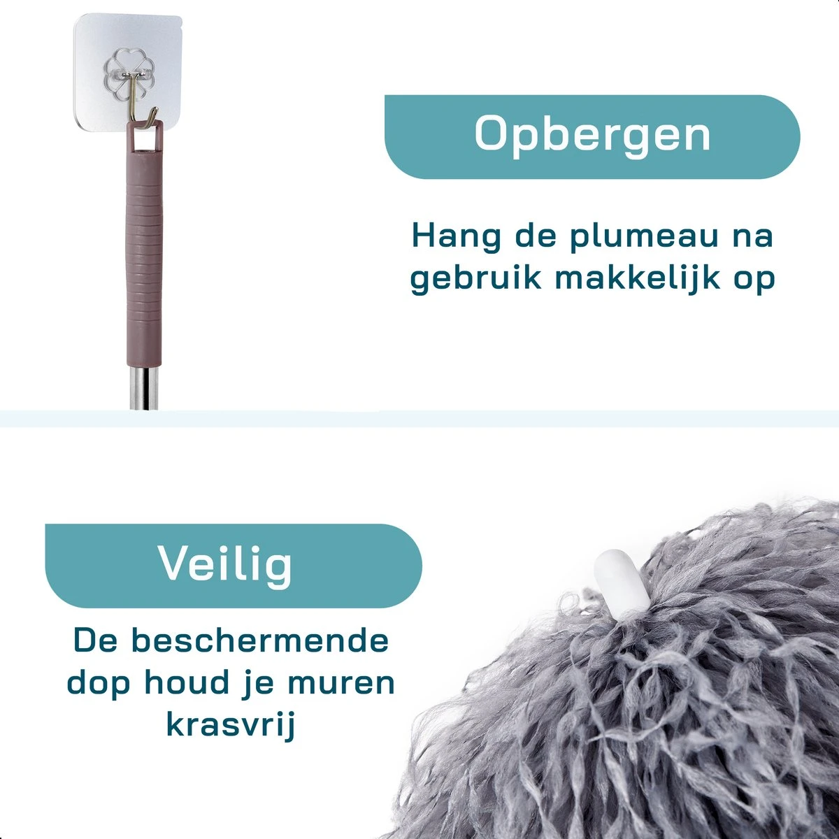 ForDig Telescopische Plumeau Microvezel - Duster Met Telescoopsteel Uitschuifbaar Tot 250 Cm - Wasbaar - 360 Graden Draaibaar 6 ForDig Telescopische Plumeau Microvezel - Duster Met Telescoopsteel Uitschuifbaar Tot 250 Cm - Wasbaar - 360 Graden Draaibaar - Afbeelding 6