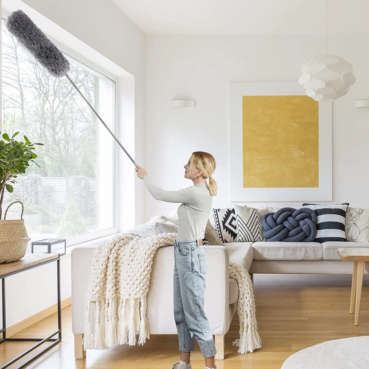 ForDig Telescopische Plumeau Microvezel - Duster Met Telescoopsteel Uitschuifbaar Tot 250 Cm - Wasbaar - 360 Graden Draaibaar 7 ForDig Telescopische Plumeau Microvezel - Duster Met Telescoopsteel Uitschuifbaar Tot 250 Cm - Wasbaar - 360 Graden Draaibaar - Afbeelding 7