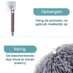 ForDig 7-Delige Plumeau Set - Duster Met Telescoopsteel Uitschuifbaar Tot 250 Cm - Inclusief Ragebol / Voegenborstel / Microvezel Doek / Chenille Borstel - Wasbaar - 360 Graden Draaibaar 14 ForDig 7-Delige Plumeau Set - Duster Met Telescoopsteel Uitschuifbaar Tot 250 Cm - Inclusief Ragebol / Voegenborstel / Microvezel Doek / Chenille Borstel - Wasbaar - 360 Graden Draaibaar -Huishoudelijke Benodigdheden 1200x1200 1486