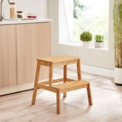 ACAZA Krukje In 2 Niveaus - Houten Opstapje - Bruin 5 ACAZA Krukje In 2 Niveaus - Houten Opstapje - Bruin -Huishoudelijke Benodigdheden 1200x1200 1522