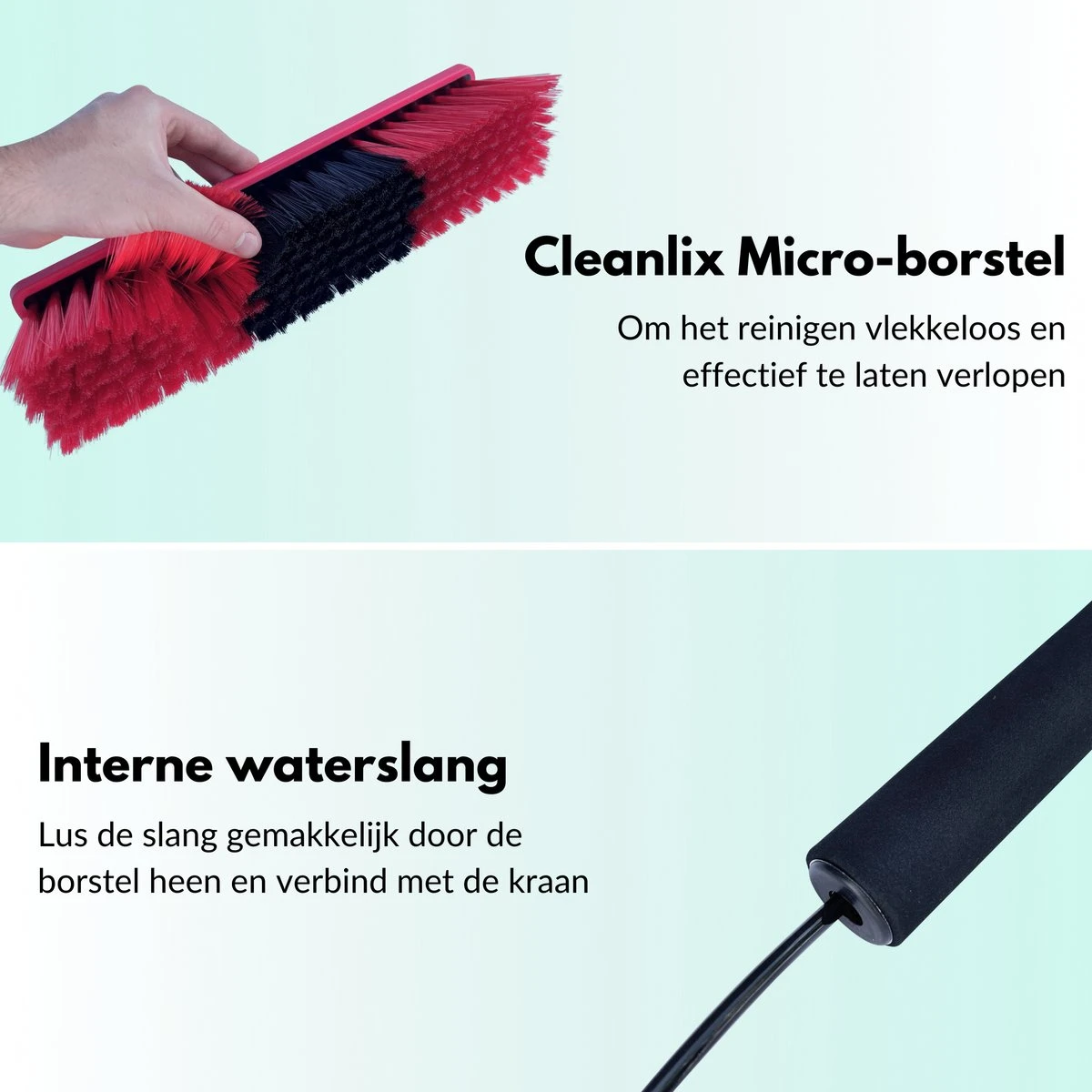 Cleanlix Telescoopsteel Met Borstel - Met Waterdoorvoer - Telescopische Wasborstel - Ramenwassen - Uitschuifbaar Tot 7,2 Meter 4 Cleanlix Telescoopsteel Met Borstel - Met Waterdoorvoer - Telescopische Wasborstel - Ramenwassen - Uitschuifbaar Tot 7,2 Meter - Afbeelding 4