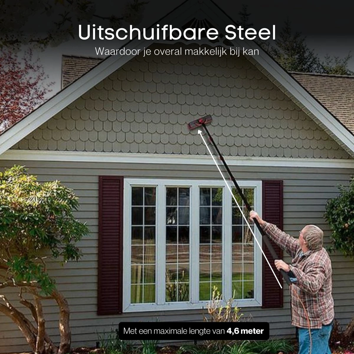 Merkloos Telescoopsteel Ramenwassen 4,6M - Met Borstel & Waterdoorvoer - Voor Ramen - Watertoevoer - Borstel 5 Merkloos Telescoopsteel Ramenwassen 4,6M - Met Borstel & Waterdoorvoer - Voor Ramen - Watertoevoer - Borstel - Afbeelding 5