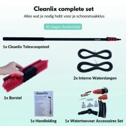 Cleanlix Telescoopsteel Met Borstel - Met Waterdoorvoer - Telescopische Wasborstel - Ramenwassen - Uitschuifbaar Tot 9 Meter 15 Cleanlix Telescoopsteel Met Borstel - Met Waterdoorvoer - Telescopische Wasborstel - Ramenwassen - Uitschuifbaar Tot 9 Meter -Huishoudelijke Benodigdheden 1200x1200 1564