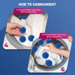 Roegaarden Drogerballen - Wasbollen - 6 Stuks - Siliconen - Sneller Droog - Anti-kreuk 14 Roegaarden Drogerballen - Wasbollen - 6 Stuks - Siliconen - Sneller Droog - Anti-kreuk -Huishoudelijke Benodigdheden 1200x1200 16