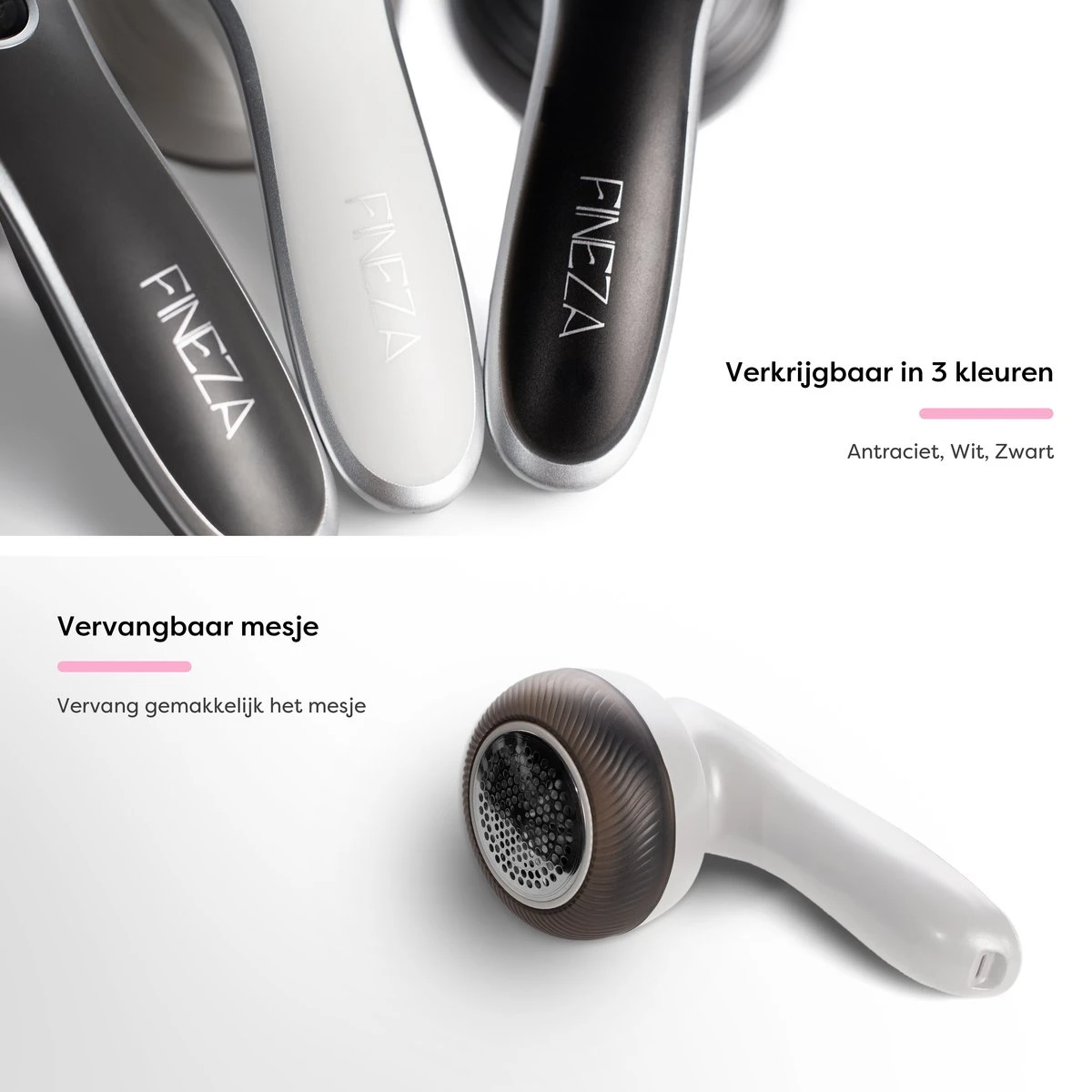 Fineza Pluizenverwijderaar – Electrisch – Ontpluizer – Ontpiller – Draadloos – Wit 6 Fineza Pluizenverwijderaar – Electrisch – Ontpluizer – Ontpiller – Draadloos – Wit - Afbeelding 6