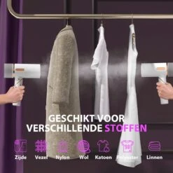 Bee's Kledingstomer - Handstomer - Stomer Kleding - Steamer - Stoomreiniger - Stoomstrijkijzer - 30 G/min - 250ML - 1600W - Snel Opgewarmd - Wit -Huishoudelijke Benodigdheden 1200x1200 1661