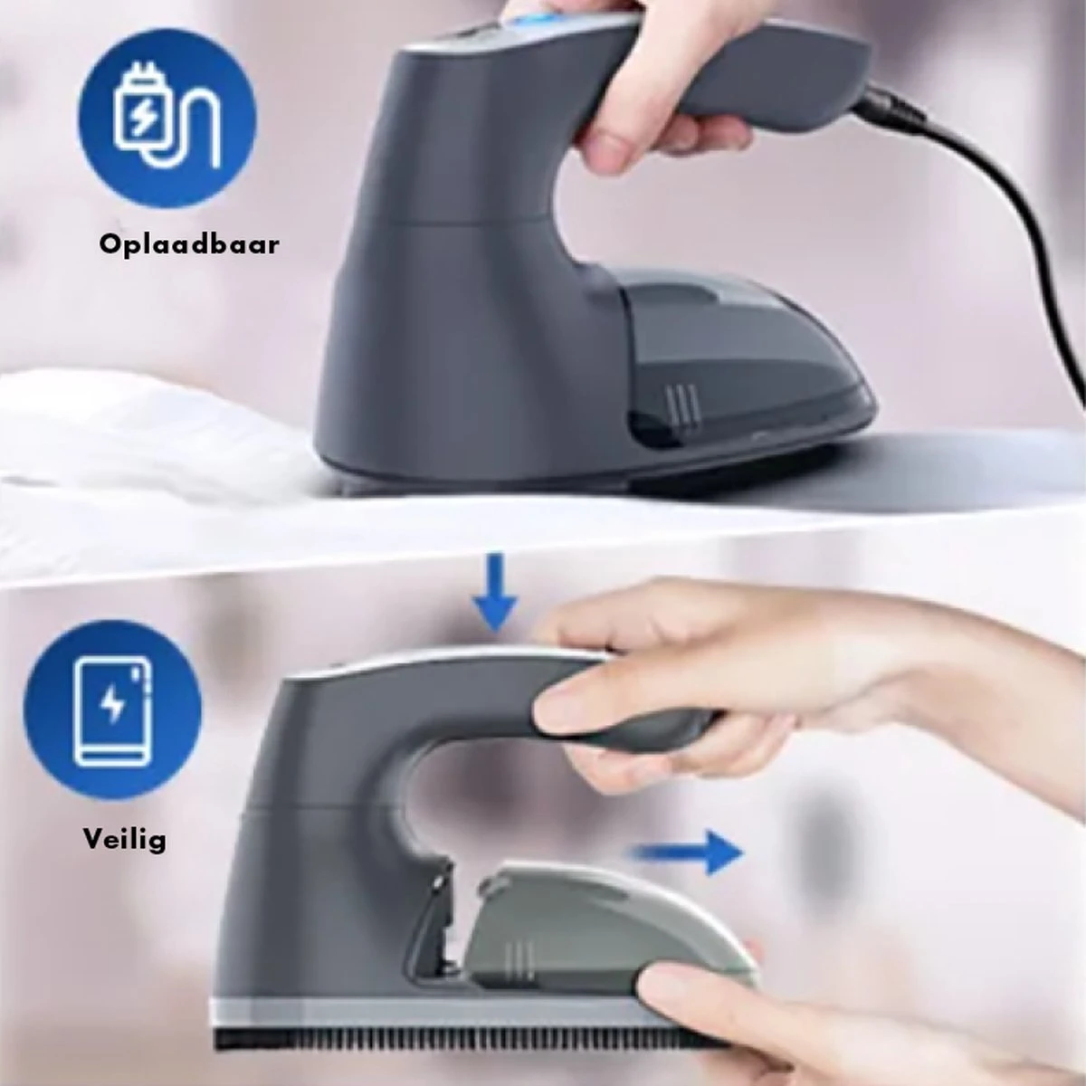 VINKIT - Elektrische Pluizenverwijderaar - Ontpluizer - Draadloos - Oplaadbaar - Kledingontpluizer - Zwart 5 VINKIT - Elektrische Pluizenverwijderaar - Ontpluizer - Draadloos - Oplaadbaar - Kledingontpluizer - Zwart - Afbeelding 5