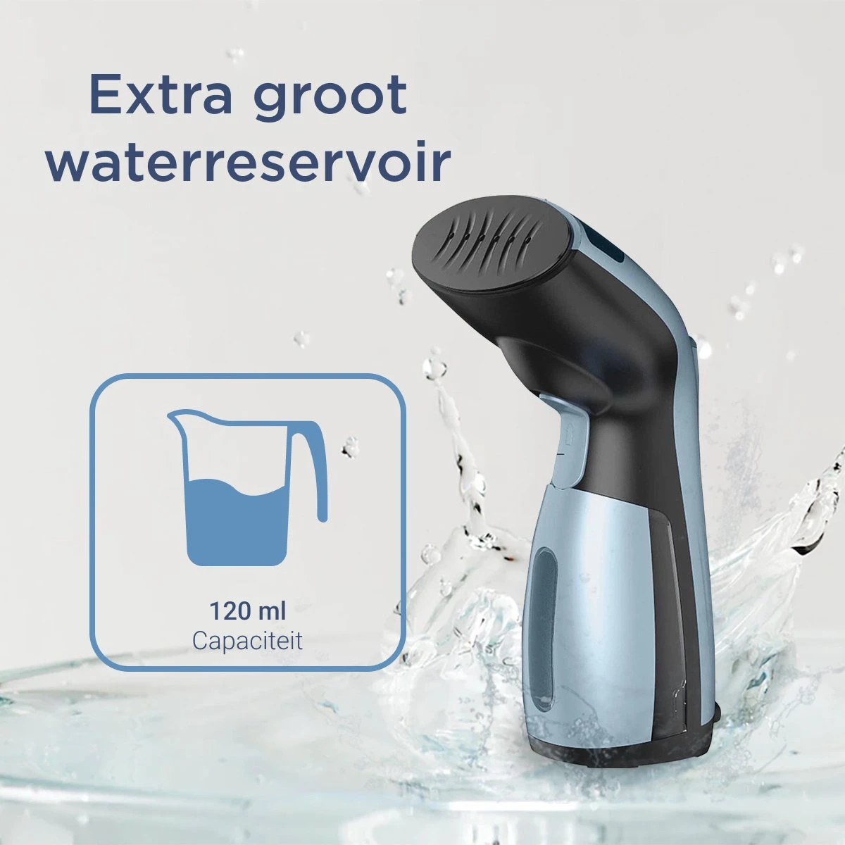 Luxe Kledingstomer - Handstomer - Handstoomreiniger - Stoomstrijkijzer - Stomer Kleding - Voor Op Reis - Blauw 7 Luxe Kledingstomer - Handstomer - Handstoomreiniger - Stoomstrijkijzer - Stomer Kleding - Voor Op Reis - Blauw - Afbeelding 7