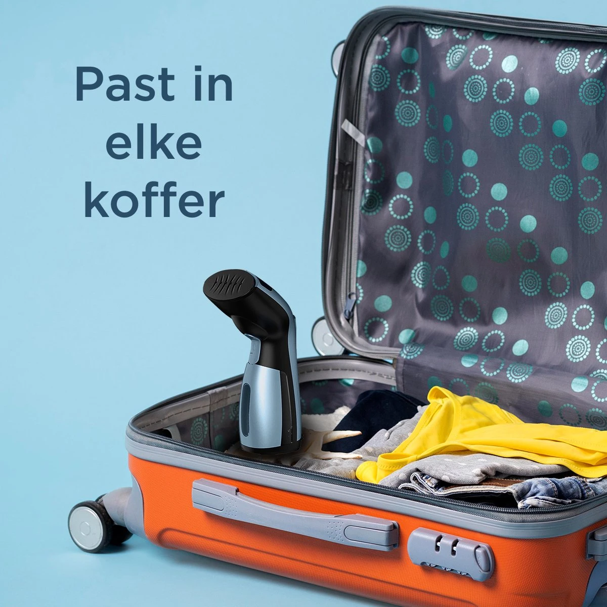 Luxe Kledingstomer - Handstomer - Handstoomreiniger - Stoomstrijkijzer - Stomer Kleding - Voor Op Reis - Blauw 8 Luxe Kledingstomer - Handstomer - Handstoomreiniger - Stoomstrijkijzer - Stomer Kleding - Voor Op Reis - Blauw - Afbeelding 8