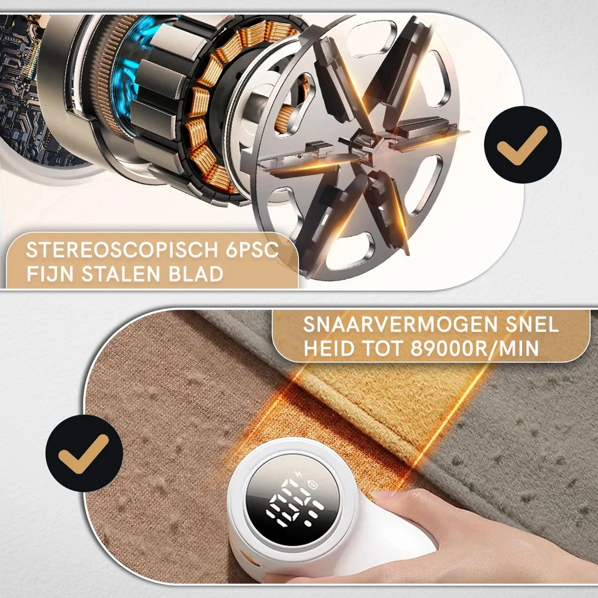 Undicat Pluizenverwijderaar – Oplaadbaar-Draadloss- Extra Borstelset– Kledingontpluizer – Sterk Zuigsysteem – Pluisverwijderaar -Wit– Draagbare Lint Remover– Digitale Power Scherm-3 Standen- 3 Undicat Pluizenverwijderaar – Oplaadbaar-Draadloss- Extra Borstelset– Kledingontpluizer – Sterk Zuigsysteem – Pluisverwijderaar -Wit– Draagbare Lint Remover– Digitale Power Scherm-3 Standen- - Afbeelding 3