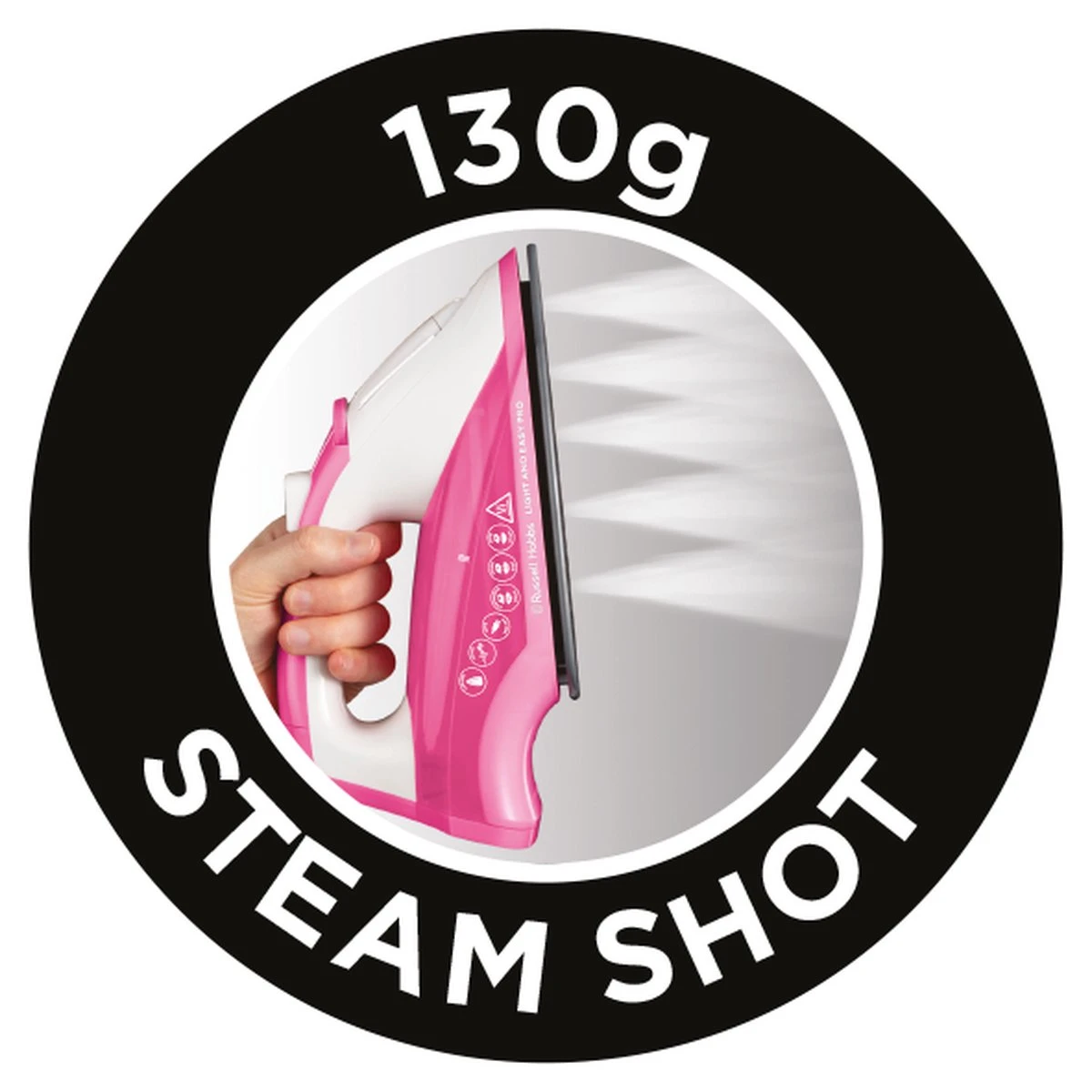 Russell Hobbs Light & Easy Pro Strijkijzer / Stoomstrijkijzer 26461-56 - Roze 5 Russell Hobbs Light & Easy Pro Strijkijzer / Stoomstrijkijzer 26461-56 - Roze - Afbeelding 5