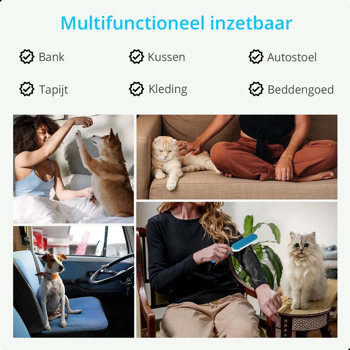 AWEMOZ Pluizenverwijderaar 4 Stuks - Pluizenborstel - Ontpluizer - Kledingroller – Pluizenroller - Kleefroller - Kledingborstel 2 AWEMOZ Pluizenverwijderaar 4 Stuks - Pluizenborstel - Ontpluizer - Kledingroller – Pluizenroller - Kleefroller - Kledingborstel - Afbeelding 2