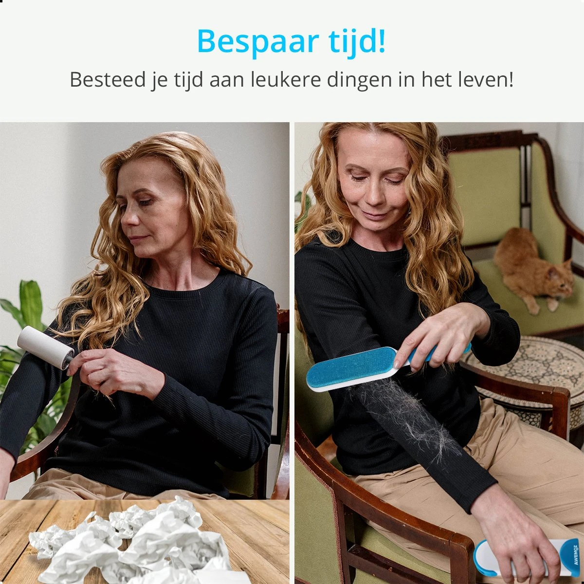 AWEMOZ Pluizenverwijderaar 4 Stuks - Pluizenborstel - Ontpluizer - Kledingroller – Pluizenroller - Kleefroller - Kledingborstel 9 AWEMOZ Pluizenverwijderaar 4 Stuks - Pluizenborstel - Ontpluizer - Kledingroller – Pluizenroller - Kleefroller - Kledingborstel - Afbeelding 9