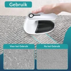 Merkloos Elektrische Pluizenverwijderaar - Draadloos - 2 Extra Opzetstukken - Wit - Ontpluizer - USB - Pluizentondeuse - Textiel En Wol - Inclusief Opbergtas -Huishoudelijke Benodigdheden 1200x1200 1809