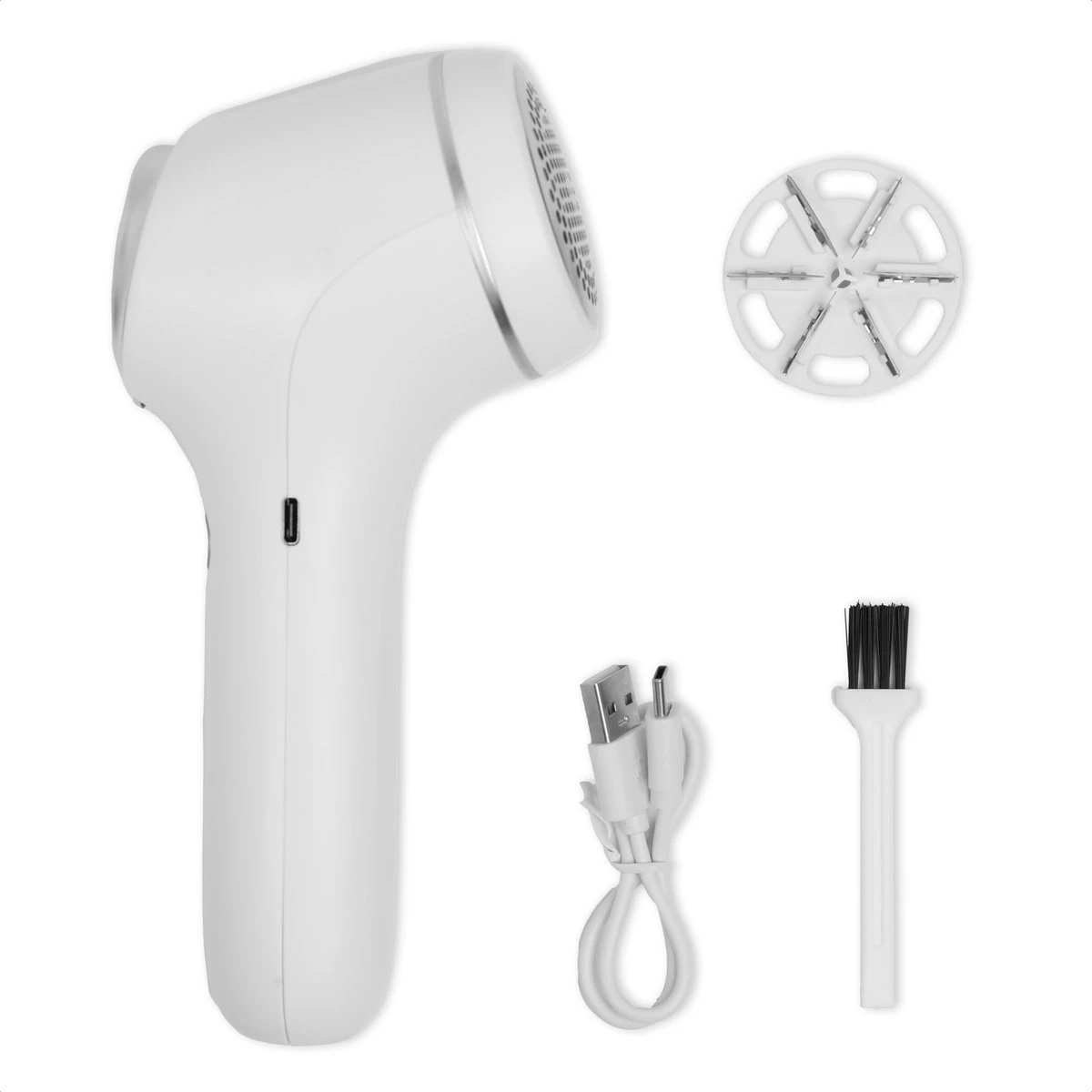 Merkloos Elektrische Pluizenverwijderaar – Ontpluizer – Ontpiller - USB Oplaadbaar – Krachtige Batterij – Extra Grote Scheerkop – Voor Bed/bank/kleding - 3x Opzetstuk – Wit 12 Merkloos Elektrische Pluizenverwijderaar – Ontpluizer – Ontpiller - USB Oplaadbaar – Krachtige Batterij – Extra Grote Scheerkop – Voor Bed/bank/kleding - 3x Opzetstuk – Wit - Afbeelding 12