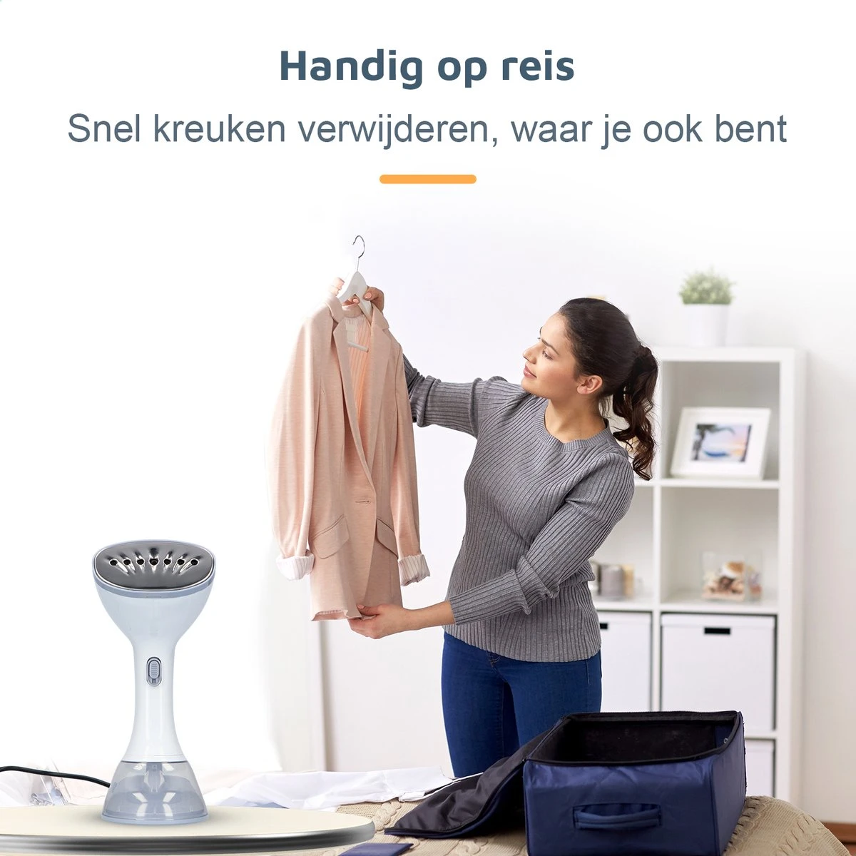 GGGOODS Kledingstomer - Steamer - ZEER KRACHTIG - 1640 Watt - Handstomer - Stoomreiniger - 350ml Tank 7 GGGOODS Kledingstomer - Steamer - ZEER KRACHTIG - 1640 Watt - Handstomer - Stoomreiniger - 350ml Tank - Afbeelding 7