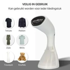 Ziggy Kledingstomer En Reiniger Voor Thuis En Op Reis - Stoomreiniger Voor Kleding/Textiel/Stoffen - Kleine Hand Stomer - Stoom Apparaat - Steamer - 280 ML - Wit -Huishoudelijke Benodigdheden 1200x1200 1845