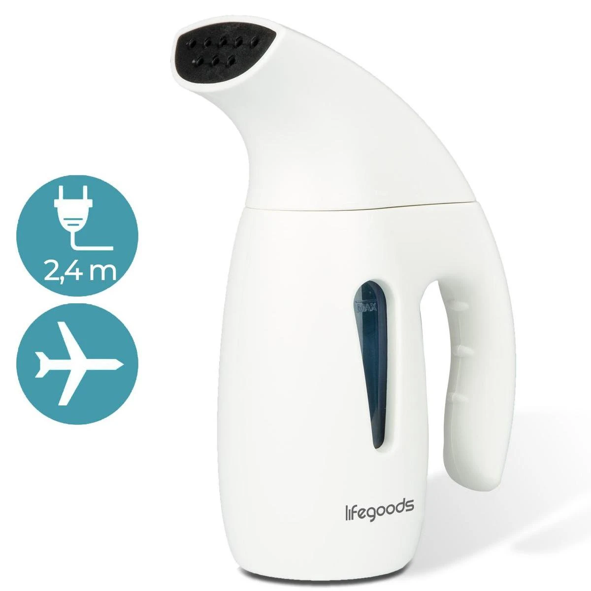 LifeGoods Kledingstomer - Handstomer Voor Kleding/Textiel/Stof - 180ML Tank - Wit 1 LifeGoods Kledingstomer - Handstomer Voor Kleding/Textiel/Stof - 180ML Tank - Wit