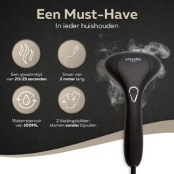 STEAMR - Krachtige Luxe Kledingstomer - Handstomer - Zwart -Huishoudelijke Benodigdheden 1200x1200 1889