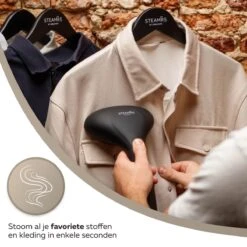 STEAMR - Krachtige Luxe Kledingstomer - Handstomer - Zwart -Huishoudelijke Benodigdheden 1200x1200 1894