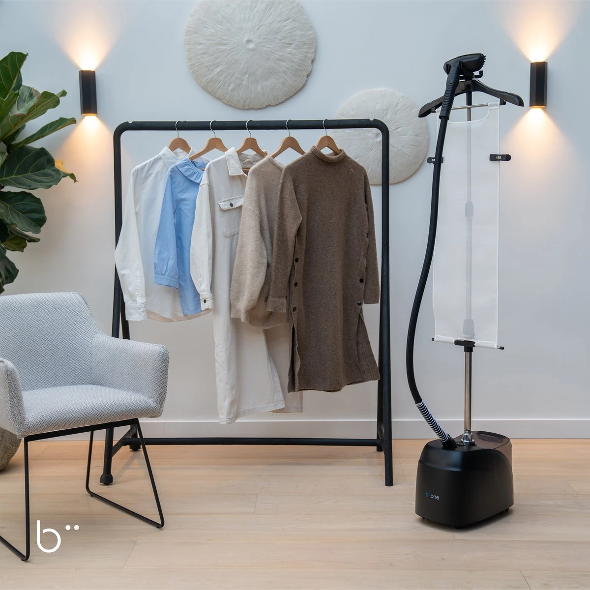 Biione - Kledingstomer - 2000W - Mat Zwart - Stomer Kleding - Steamer 5 Biione - Kledingstomer - 2000W - Mat Zwart - Stomer Kleding - Steamer - Afbeelding 5