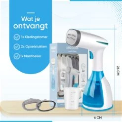 Kledingstomer - Handstomer Voor Kleding - Stoomstrijkijzer - Stomer - Stoomreiniger - 2 Opzetstukken - Blauw -Huishoudelijke Benodigdheden 1200x1200 1908