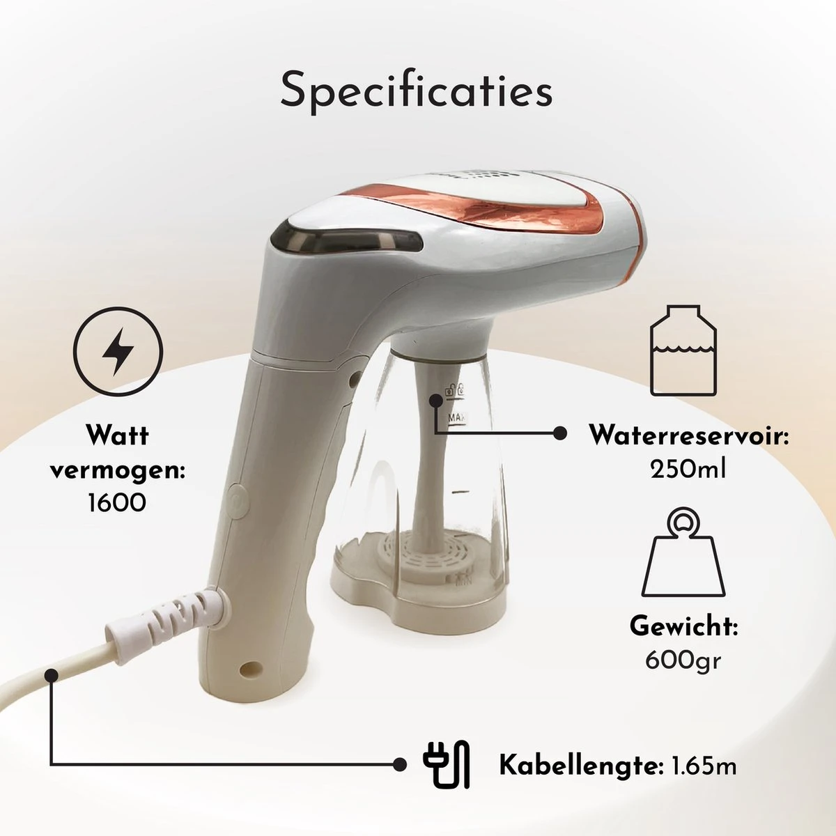 Capsy™ Kledingstomer - Complete Set - Handstomer - Stoom Strijkijzer - 1600 W 8 Capsy™ Kledingstomer - Complete Set - Handstomer - Stoom Strijkijzer - 1600 W - Afbeelding 8