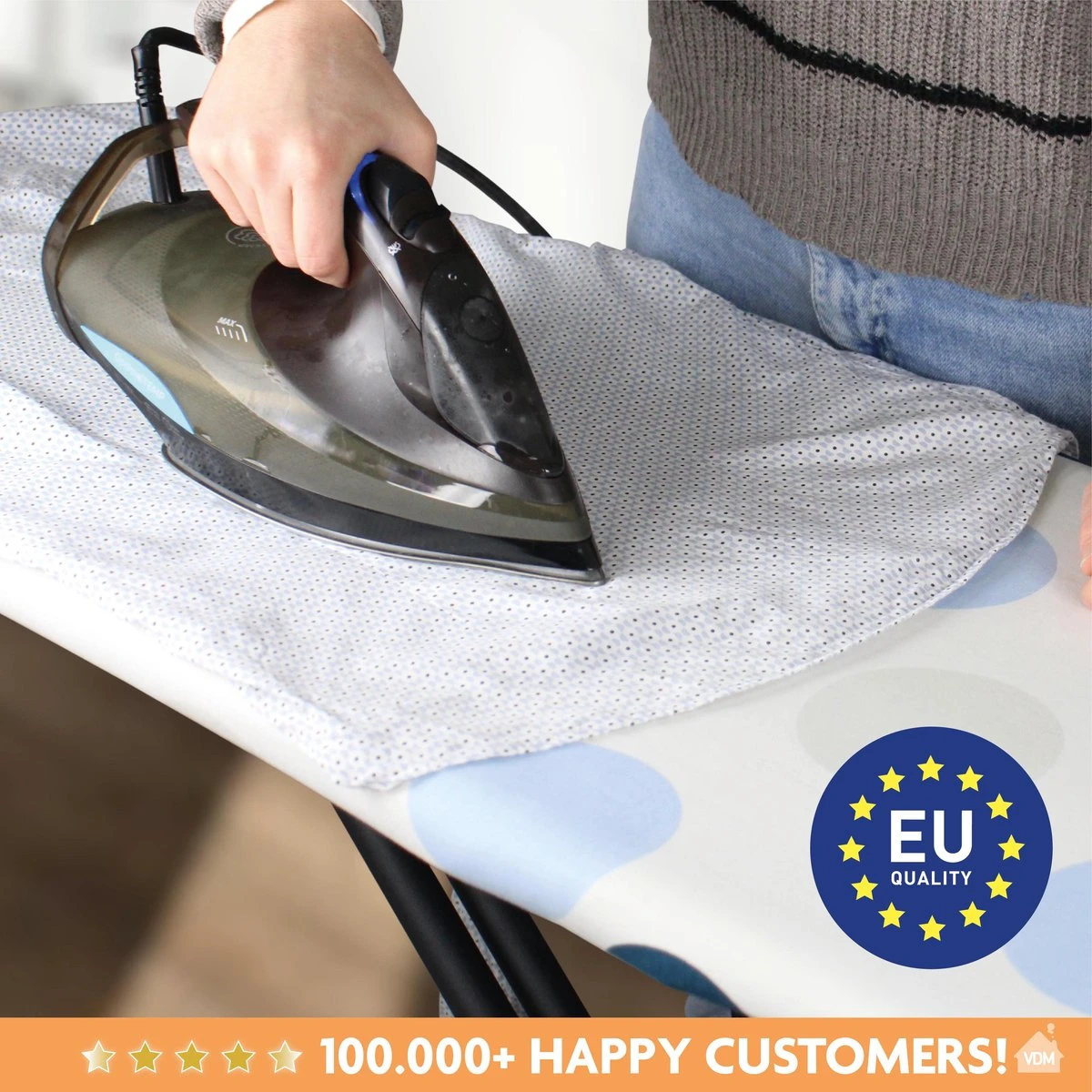 Laundryspecialist 3 Laagse COMFORT Strijkplankhoes - Optimaal Strijkcomfort En Stoomdoorlatend - Maat L/XL Voor Een Breedte Van 39 Tot 53 Cm En Een Lengte Van 120 Tot 141 Cm 5 Laundryspecialist 3 Laagse COMFORT Strijkplankhoes - Optimaal Strijkcomfort En Stoomdoorlatend - Maat L/XL Voor Een Breedte Van 39 Tot 53 Cm En Een Lengte Van 120 Tot 141 Cm - Afbeelding 5