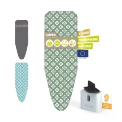 Laundryspecialist 6 Laagse AIRPRO Strijkplankhoes - 50% Sneller Strijken - Geen Water Meer Onder Je Strijkplank - Maat L/XL Voor Een Breedte Van 39 Tot 53 Cm En Een Lengte Van 120 Tot 141 Cm