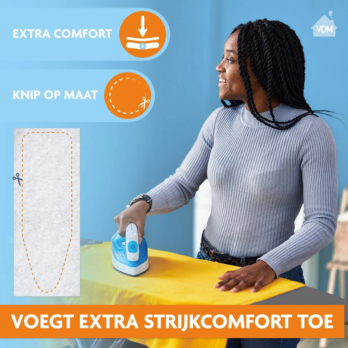 LaundrySpecialist Onderlegger Voor Je Strijkplankhoes - Molton Onderlegger - Universele Maat - Voor Extra Strijkcomfort - Geschikt Voor Je Strijkplank En Strijkplankovertrek - Zelf Op Maat Te Knippen 6 LaundrySpecialist Onderlegger Voor Je Strijkplankhoes - Molton Onderlegger - Universele Maat - Voor Extra Strijkcomfort - Geschikt Voor Je Strijkplank En Strijkplankovertrek - Zelf Op Maat Te Knippen - Afbeelding 6