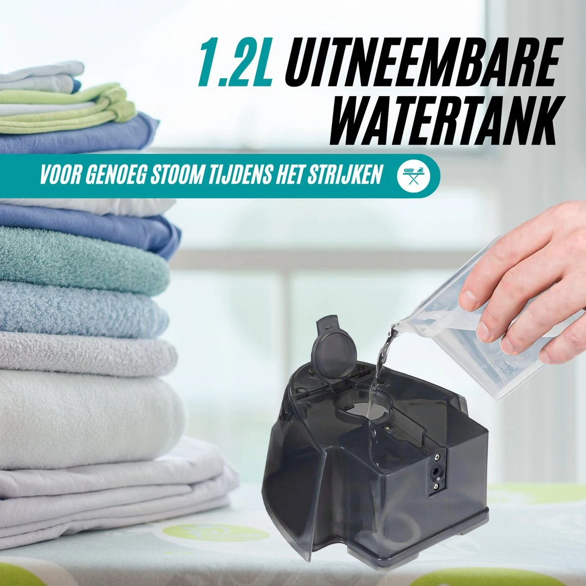 RYER Stoomstrijkijzer Met Stoomgenerator - Iron - Keramische Zoolplaat 8 RYER Stoomstrijkijzer Met Stoomgenerator - Iron - Keramische Zoolplaat - Afbeelding 8