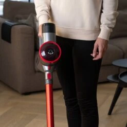 Infinity Goods Steelstofzuiger - Draadloos - 4-in-1 - Kruimelzuiger - Inclusief Accu En Oplader - 6500 PA Zuigkracht - Zonder Zak - Rood/Grijs -Huishoudelijke Benodigdheden 1200x1200 2080