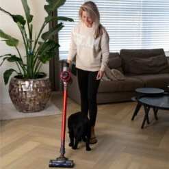 Infinity Goods Steelstofzuiger - Draadloos - 4-in-1 - Kruimelzuiger - Inclusief Accu En Oplader - 6500 PA Zuigkracht - Zonder Zak - Rood/Grijs -Huishoudelijke Benodigdheden 1200x1200 2081