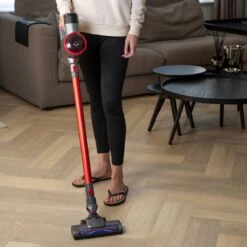 Infinity Goods Steelstofzuiger - Draadloos - 4-in-1 - Kruimelzuiger - Inclusief Accu En Oplader - 6500 PA Zuigkracht - Zonder Zak - Rood/Grijs -Huishoudelijke Benodigdheden 1200x1200 2082