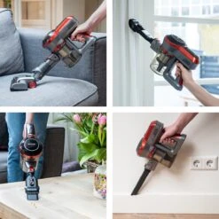 Auronic Steelstofzuiger - Draadloos - 4-in-1 - Op Batterij - 160W - Rood/Grijs -Huishoudelijke Benodigdheden 1200x1200 2112