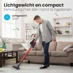 Auronic Steelstofzuiger - Draadloos - 4-in-1 - Op Batterij - 160W - Rood/Grijs -Huishoudelijke Benodigdheden 1200x1200 2113