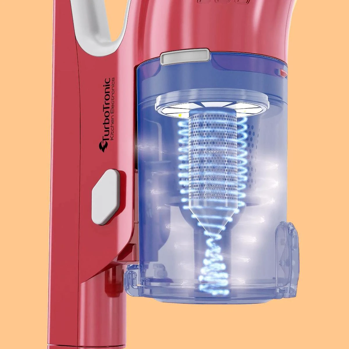 TurboTronic VS180 Draadloze Steelstofzuiger Met Handstofzuiger - Rood 5 TurboTronic VS180 Draadloze Steelstofzuiger Met Handstofzuiger - Rood - Afbeelding 5