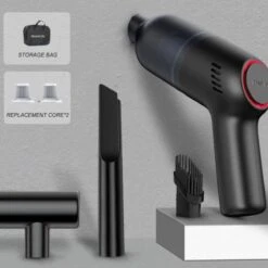 Merkloos Bureau Stofzuiger - Auto Stofzuiger Draadloos - Stofzuiger Thuis En Auto - Zwart Complete Set