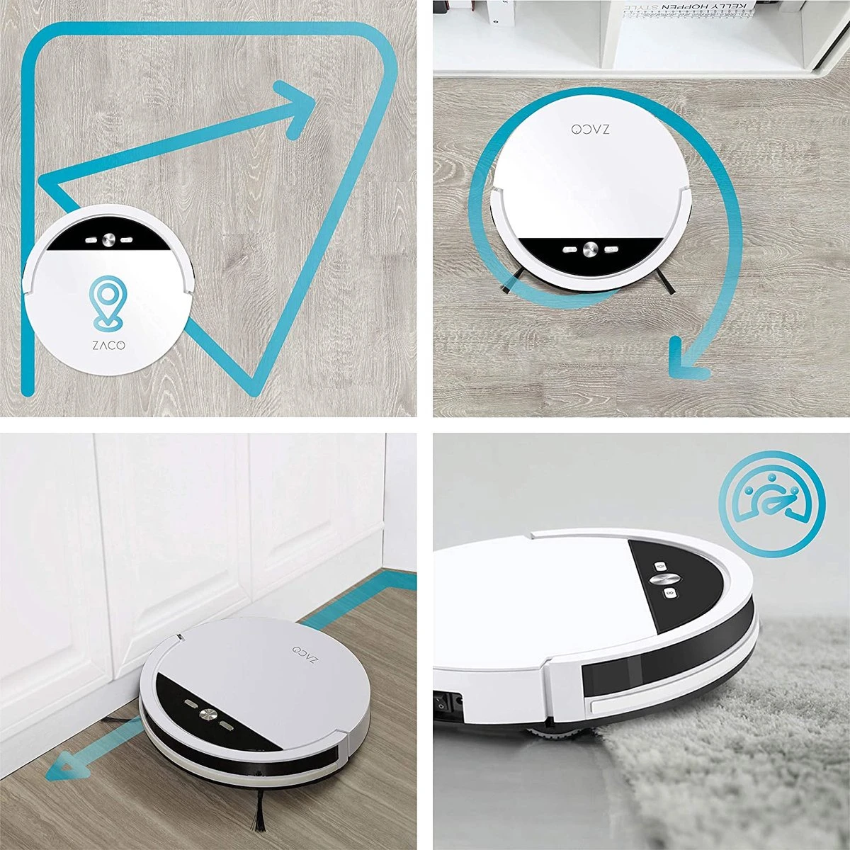 Plugstore - V4 Robotstofzuiger Met Borstelloze Directe Afzuiging, Ideaal Voor Dierenharen En Harde Vloeren, Krachtige Max-modus, Zonder Zak, Met Laadstation, Automatische Robotstofzuiger Met Valbeveiliging 6 Plugstore - V4 Robotstofzuiger Met Borstelloze Directe Afzuiging, Ideaal Voor Dierenharen En Harde Vloeren, Krachtige Max-modus, Zonder Zak, Met Laadstation, Automatische Robotstofzuiger Met Valbeveiliging - Afbeelding 6