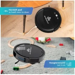 AyeWay 3 In 1 Robotstofzuiger - Dweil Robot - Stofzuiger Robot - Dweilsysteem – Draadloos – Met App -Huishoudelijke Benodigdheden 1200x1200 2202