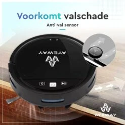 AyeWay 3 In 1 Robotstofzuiger - Dweil Robot - Stofzuiger Robot - Dweilsysteem – Draadloos – Met App -Huishoudelijke Benodigdheden 1200x1200 2209
