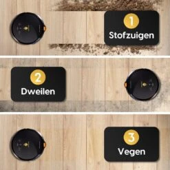 Clean Golden® Robotstofzuiger Met Dweilfunctie – Draadloze Stofzuiger Met Laadstation – Automatische Stofzuiger & Dweilrobot 14 Clean Golden® Robotstofzuiger Met Dweilfunctie – Draadloze Stofzuiger Met Laadstation – Automatische Stofzuiger & Dweilrobot -Huishoudelijke Benodigdheden 1200x1200 2246