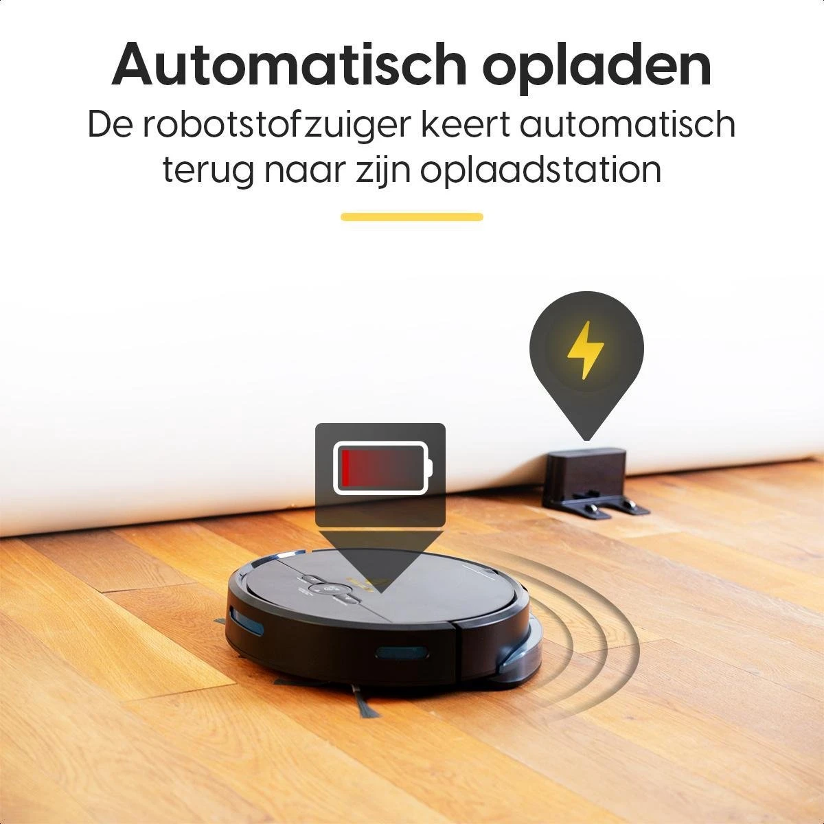 Clean Golden® Robotstofzuiger Met Dweilfunctie – Draadloze Stofzuiger Met Laadstation – Automatische Stofzuiger & Dweilrobot 10 Clean Golden® Robotstofzuiger Met Dweilfunctie – Draadloze Stofzuiger Met Laadstation – Automatische Stofzuiger & Dweilrobot - Afbeelding 10