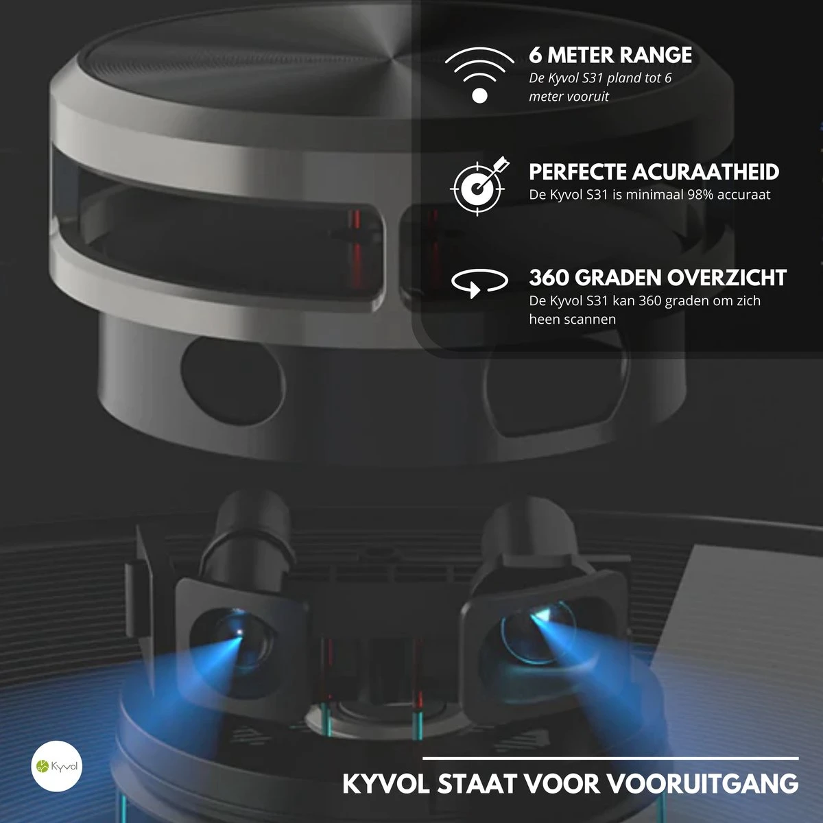Merkloos Cybovac S31 Robot Stofzuiger Met Laadstation En Dweilfunctie - Zwart | Elektrisch | Automatisch | Met App | Leegt Zichzelf | Smart 9 Merkloos Cybovac S31 Robot Stofzuiger Met Laadstation En Dweilfunctie - Zwart | Elektrisch | Automatisch | Met App | Leegt Zichzelf | Smart - Afbeelding 9